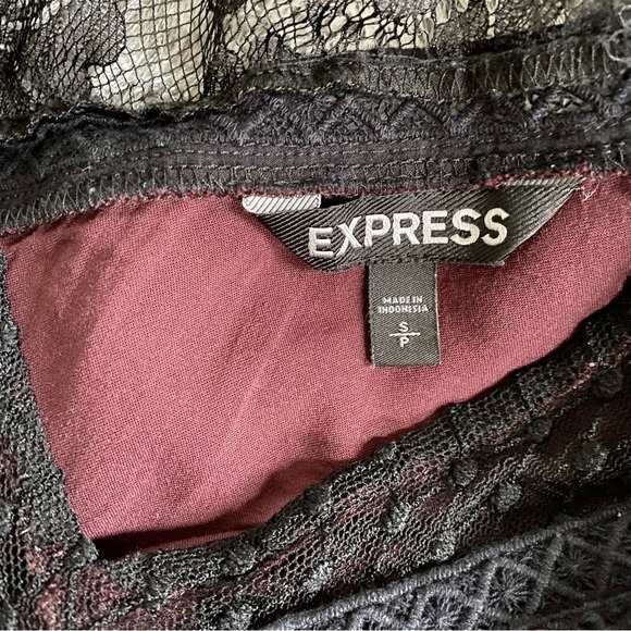 Express Lace Detail Long Sleeve Dress Size Small - Picture 6 of 7